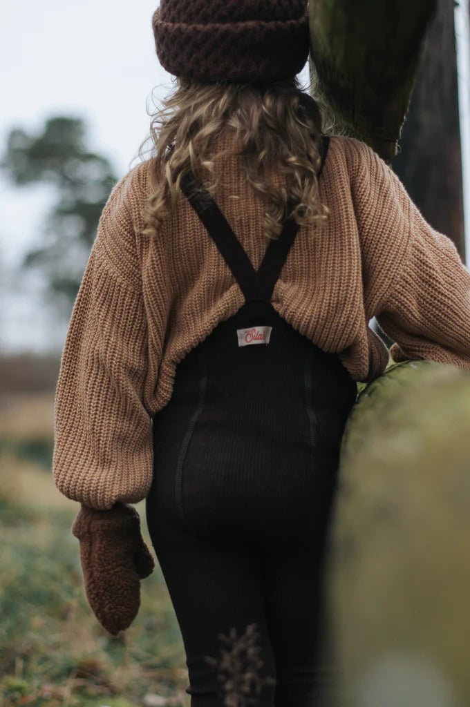 Silly Silas Wooly Espresso Footless Tights-WFCHOCBR_WOOL - Lille Univers
