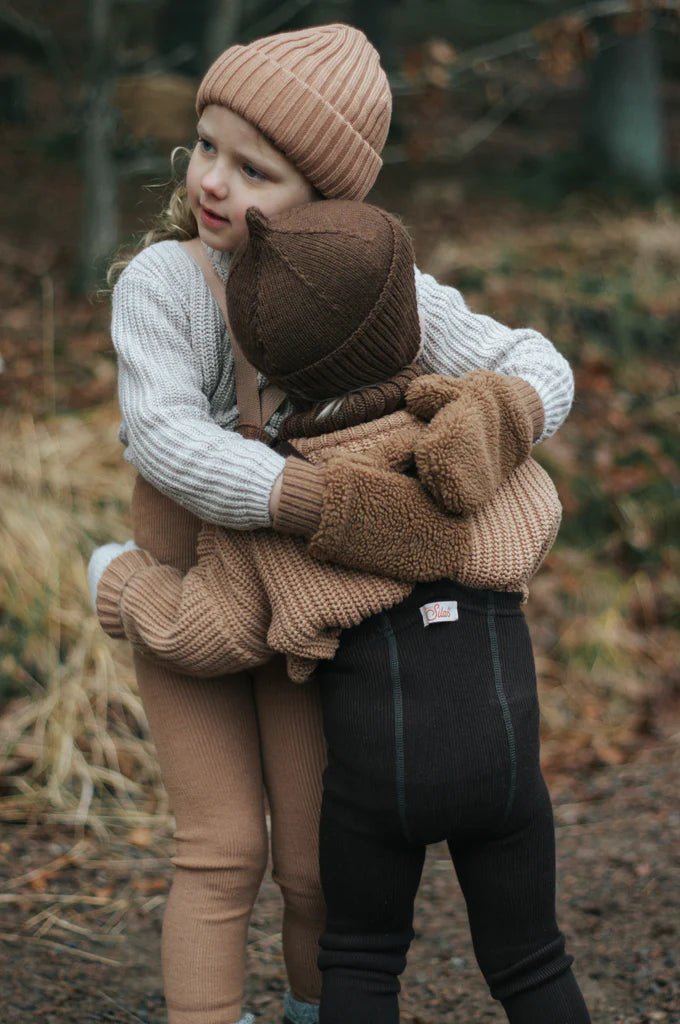 Silly Silas Wooly Espresso Footless Tights-WFCHOCBR_WOOL - Lille Univers
