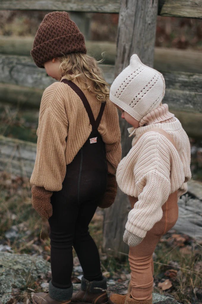 Silly Silas Wooly Espresso Footless Tights-WFCHOCBR_WOOL - Lille Univers