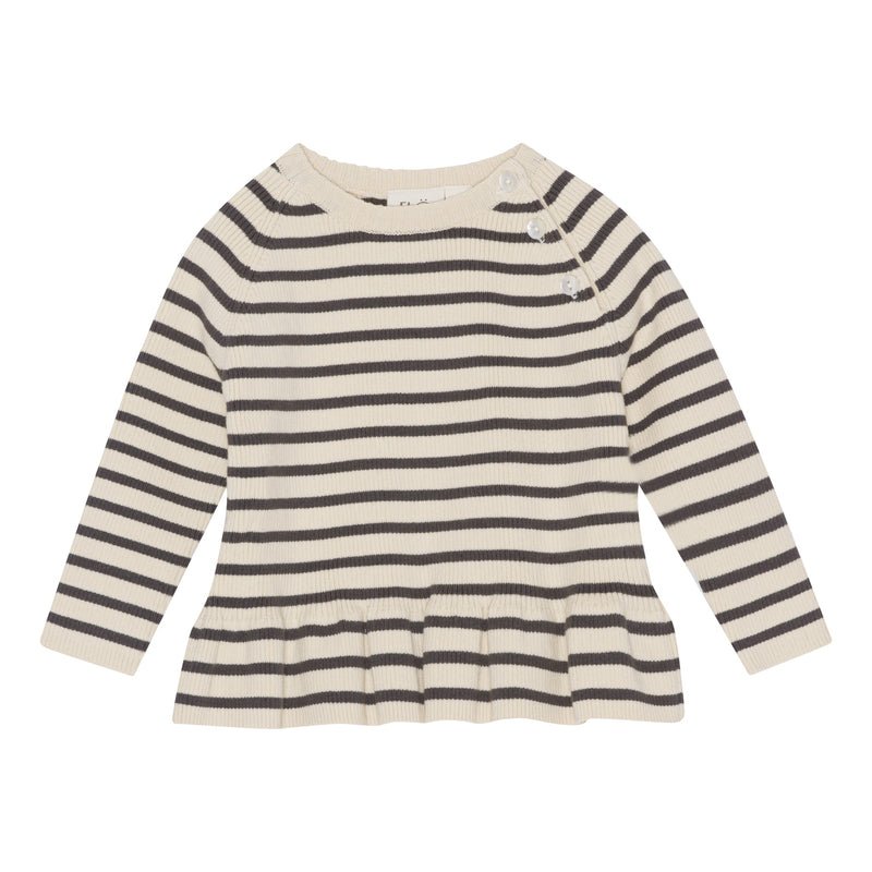 FLOESS FLYE BLOUSE - NOIR/WARM COTTON - F10149 - Lille Univers