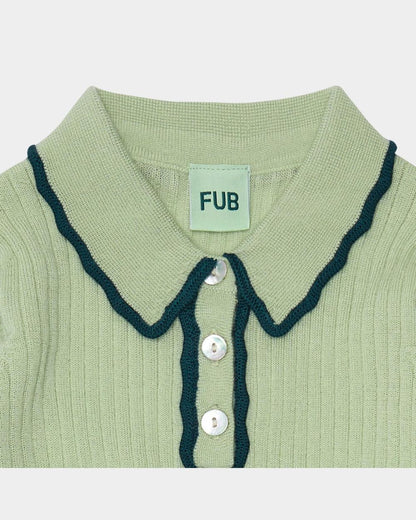 Fub 23aw Rib Polo PISTACHIO - 0723aw - pistachio - Lille Univers