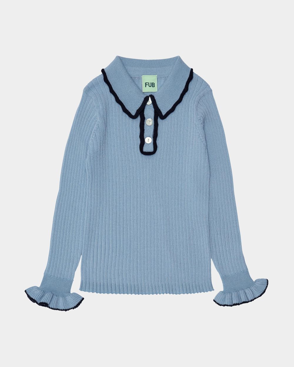Fub Rib Polo Sky - 0723aw - sky - Lille Univers