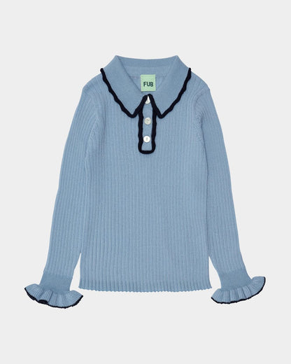 Fub Rib Polo Sky - 0723aw - sky - Lille Univers