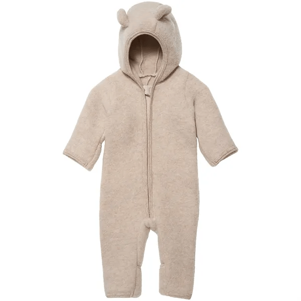 HUTTEliHUT - Pram Suit Ears Soft Wool Camel - 480107 - 2338 - Lille Univers