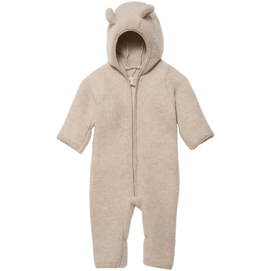 HUTTEliHUT - Pram Suit Ears Soft Wool Camel - 480107 - 2338 - Lille Univers
