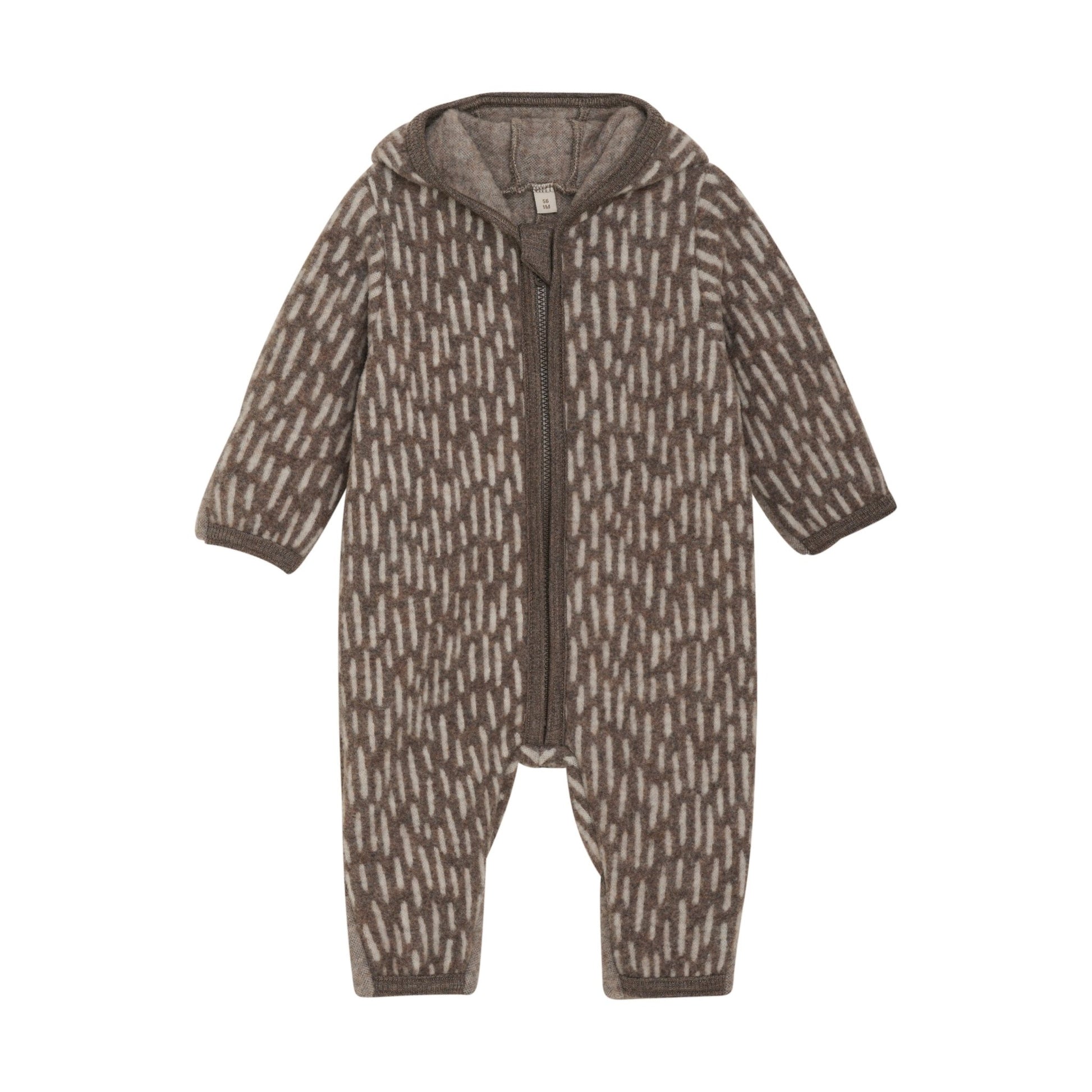 HUTTEliHUT - Pram Suit Ears Wool Fleece - 480388 - Lille Univers