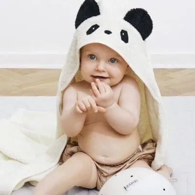 LIEWOOD Hooded Towel Junior - Augusta Panda Organic - LW14760 - Lille Univers