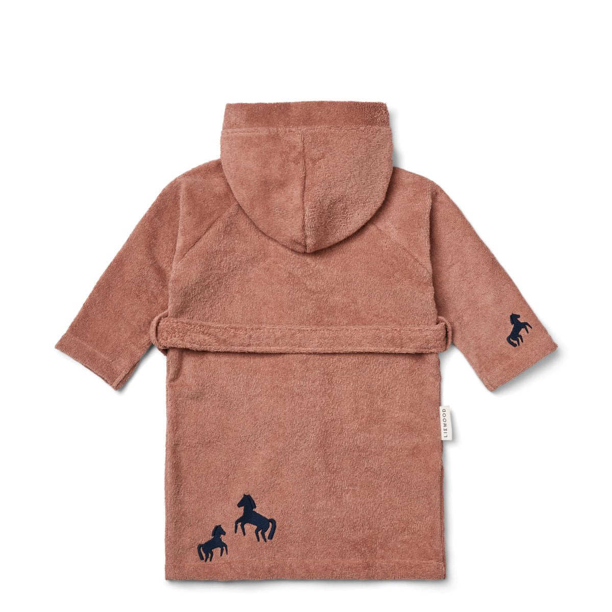 LIEWOOD Kenna Bathrobe for Kids - Horses/Dark Rosetta - LW17182 - Lille Univers