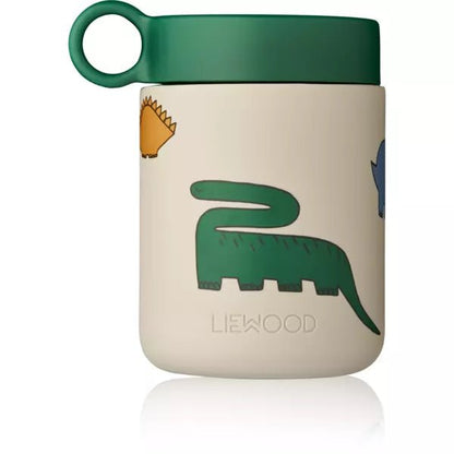 LIEWOOD KIAN FOOD JAR DINOSAURS / MIST - LW19619 - Lille Univers