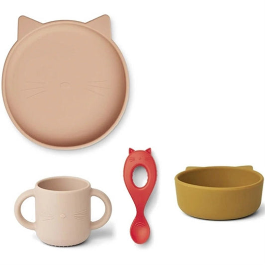 Liewood Vivi Silicone Set - Cat Rose Multi Mix - LW13061 - Lille Univers