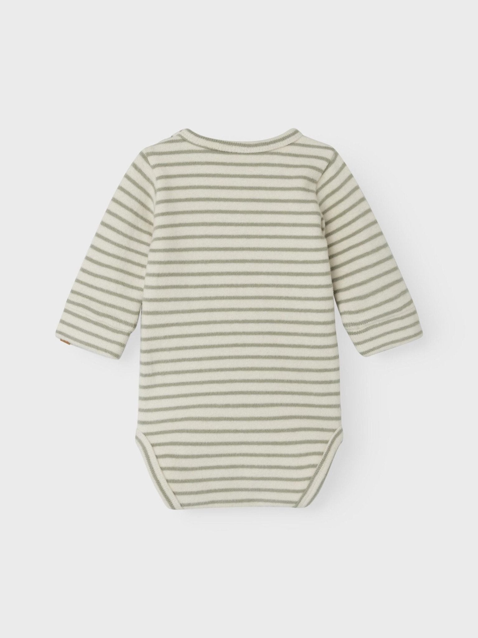 LIL' ATELIER BABY LONG SLEEVED ROMPER - 13237718_Birch_1155515 - Lille Univers