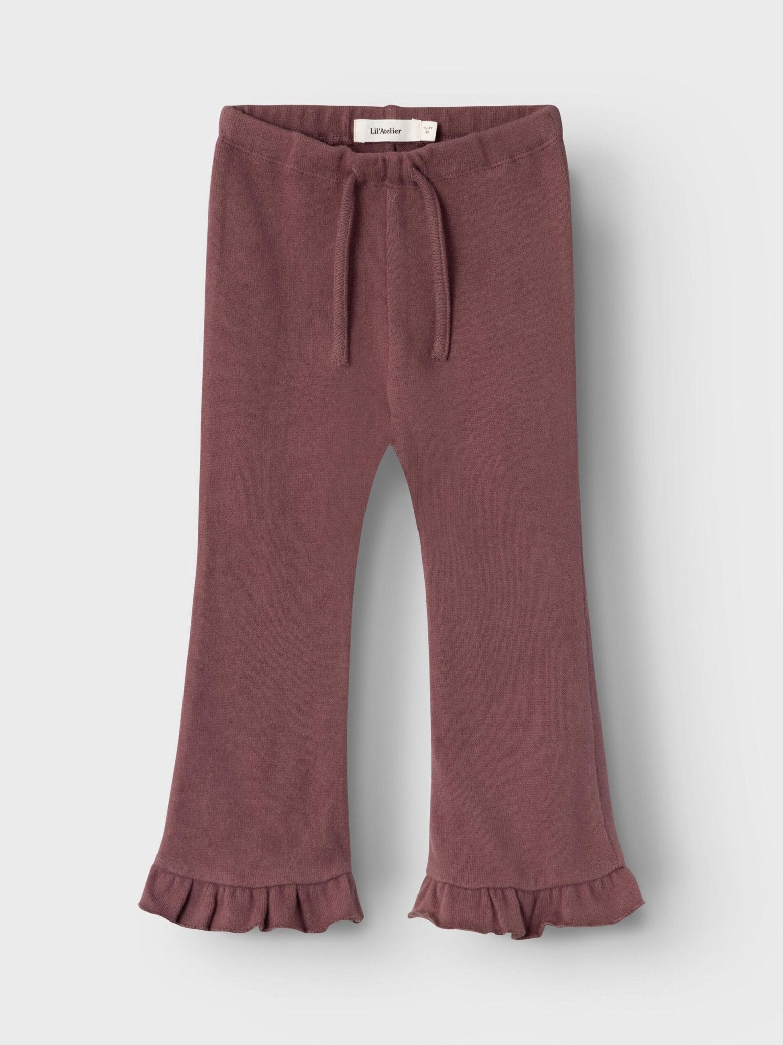 LIL' ATELIER MINI BOOT CUT TROUSERS - 13233840_RoseBrown - Lille Univers