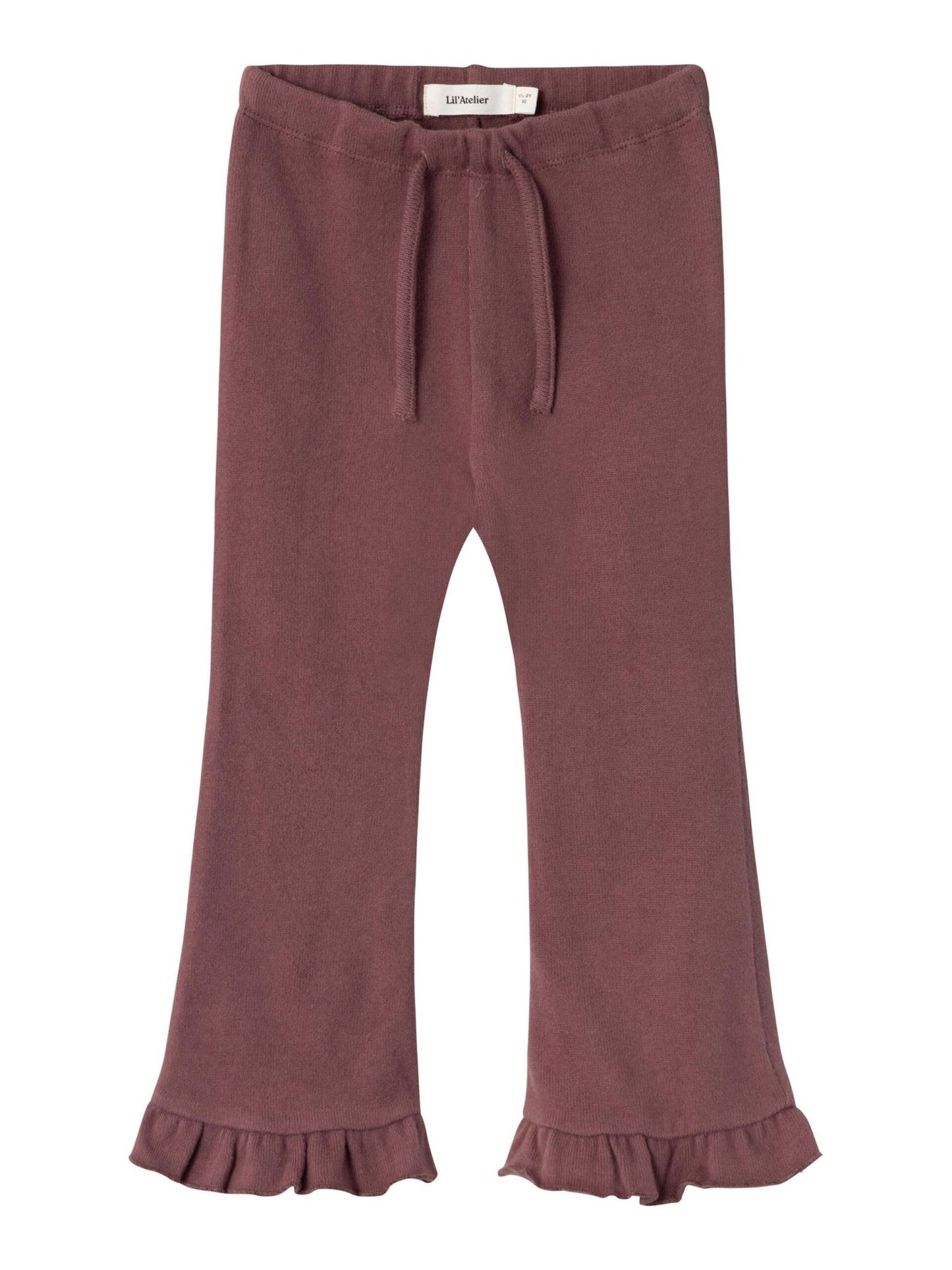 LIL' ATELIER MINI BOOT CUT TROUSERS - 13233840_RoseBrown - Lille Univers