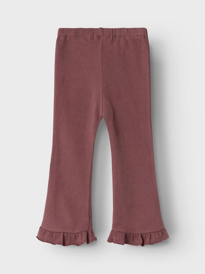 LIL' ATELIER MINI BOOT CUT TROUSERS - 13233840_RoseBrown - Lille Univers