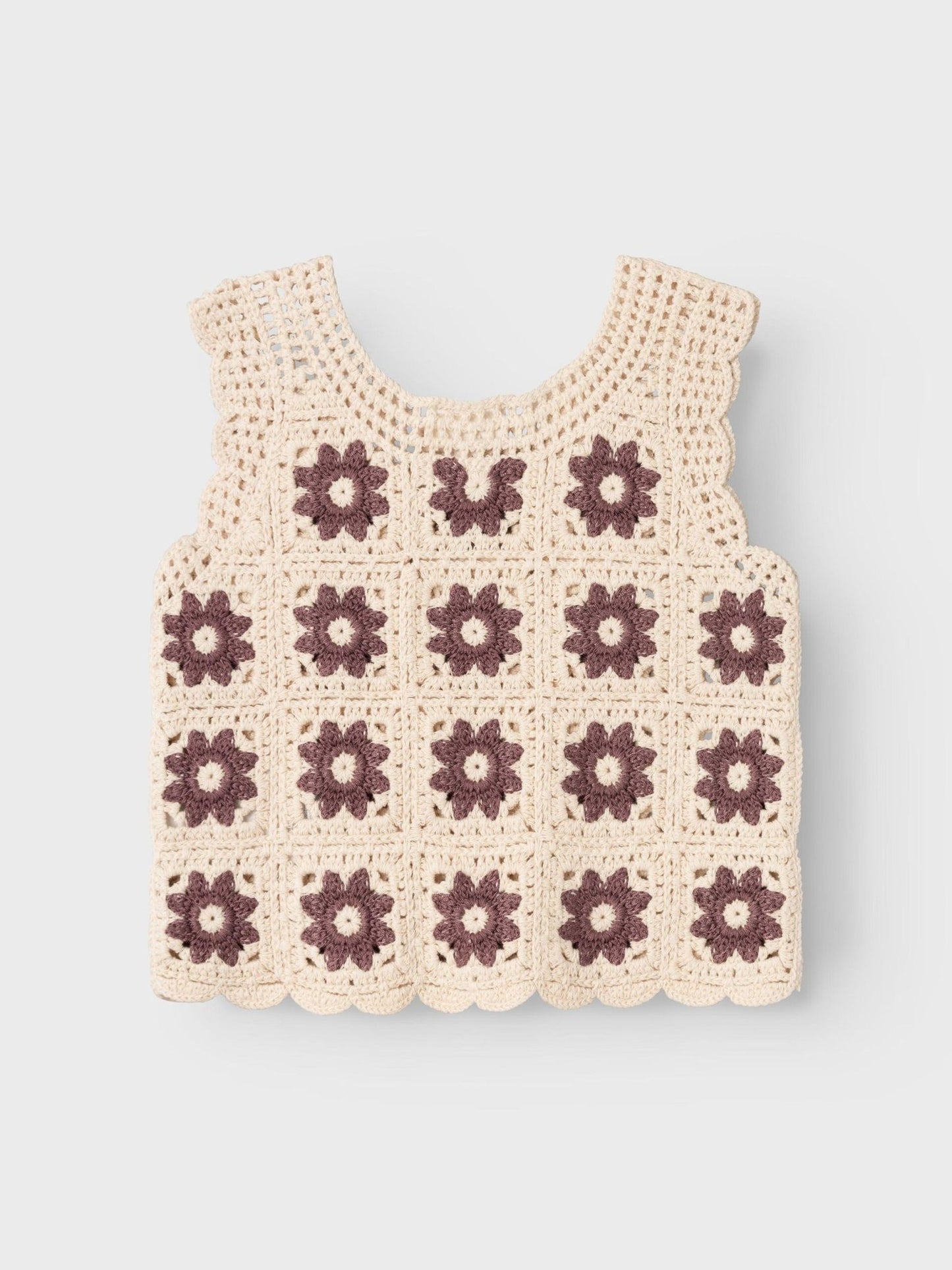 LIL' ATELIER MINI LOOSE FIT KNITTED VEST - 13233778_Birch - 1 - Lille Univers