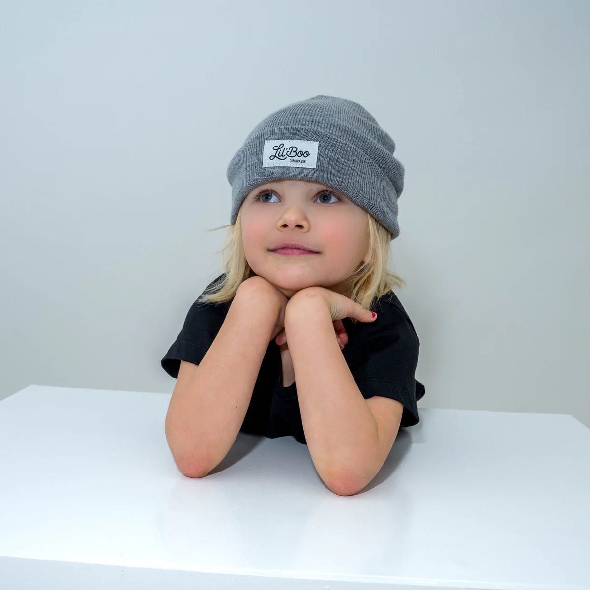 Lil' Boo Merino Wool Beanie – Light Grey - 6000041 - 2 - Lille Univers