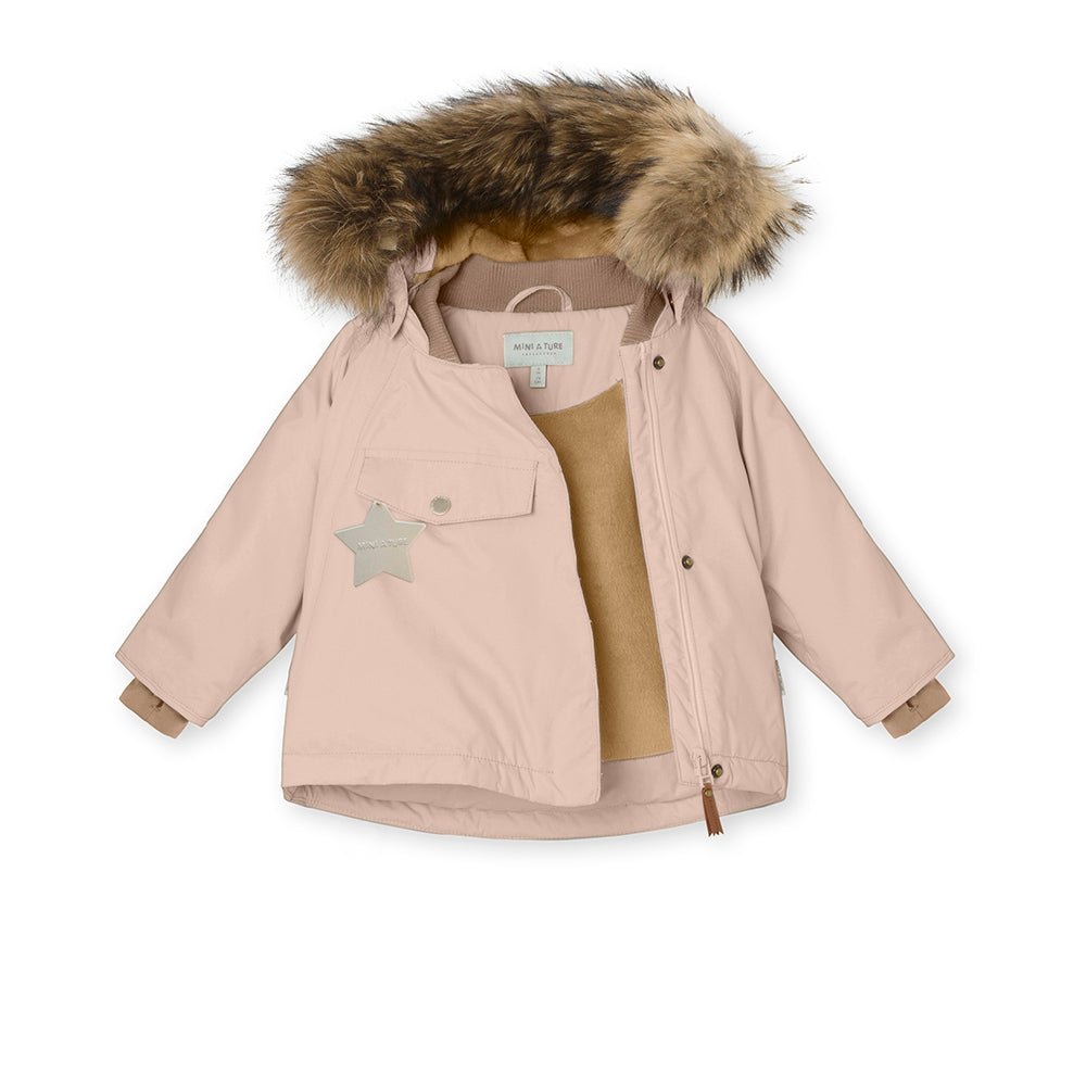 MINI A TRUE MATWANG FLEECE LINED WINTER JACKET FUR. GRS ROSE DUST - MATWANG3050 - Lille Univers