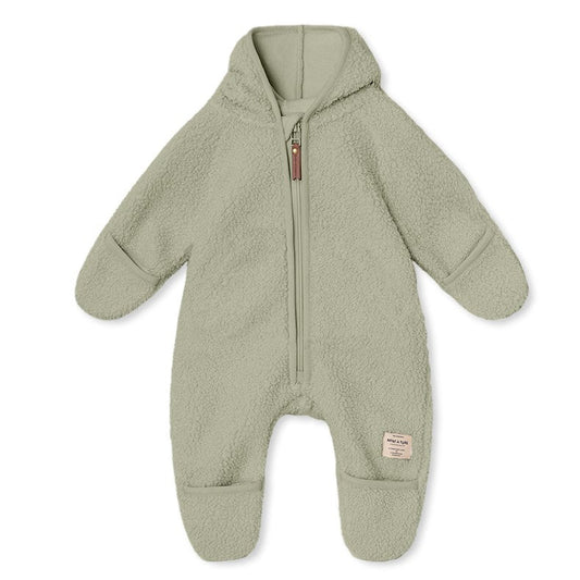 MINI A TURE ADEL TEDDYFLEECE JUMPSUIT. VERT - ADEL JUMPSUIT_7530VERT - Lille Univers