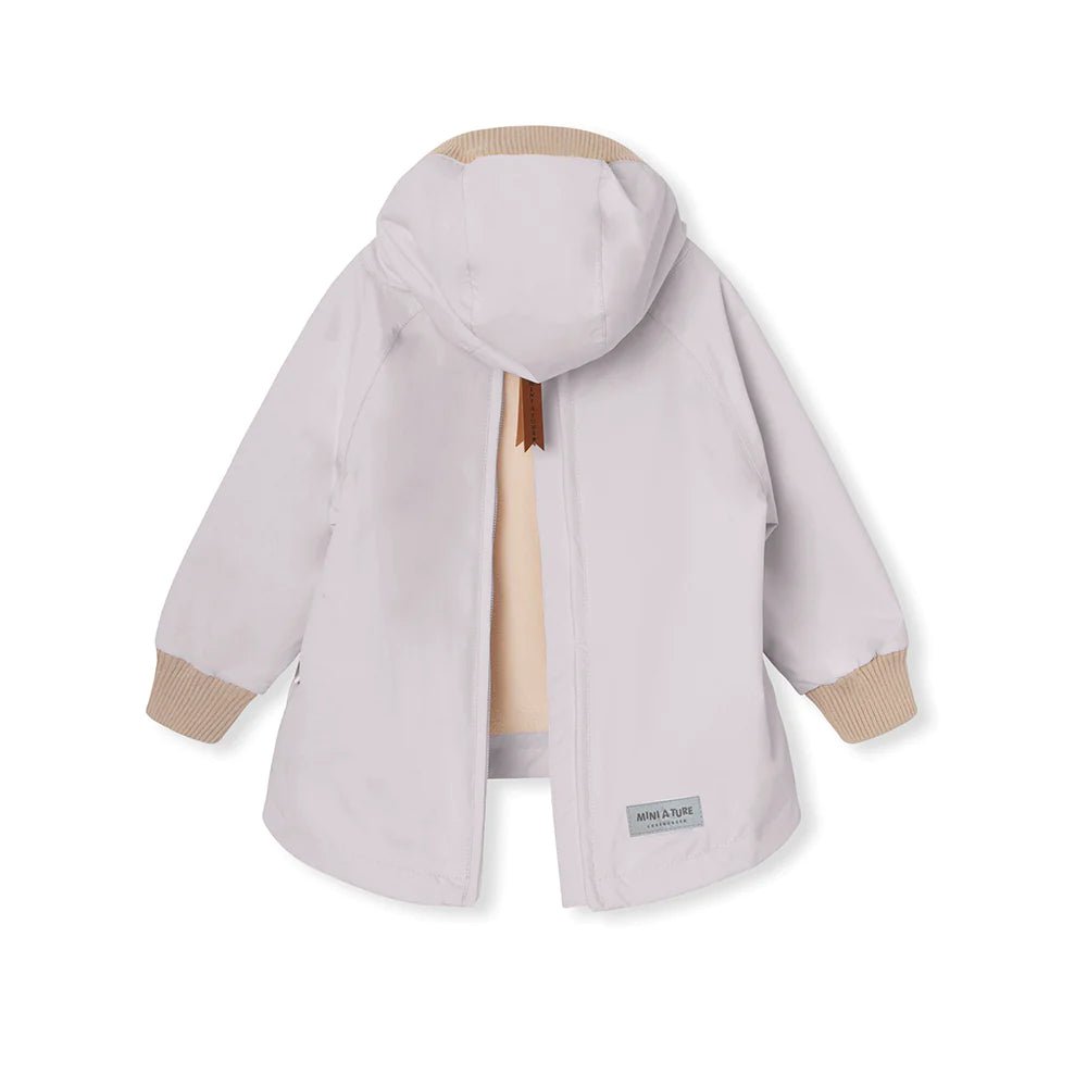 MINI A TURE MATBABYVITO FLEECE LINED SPRING ANORAK. GRS Purple raindrops - MATBABYVITO_FLEECE4100 - Lille Univers