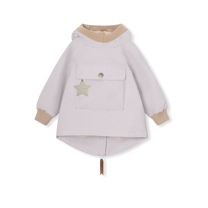 MINI A TURE MATBABYVITO FLEECE LINED SPRING ANORAK. GRS Purple raindrops - MATBABYVITO_FLEECE4100 - Lille Univers