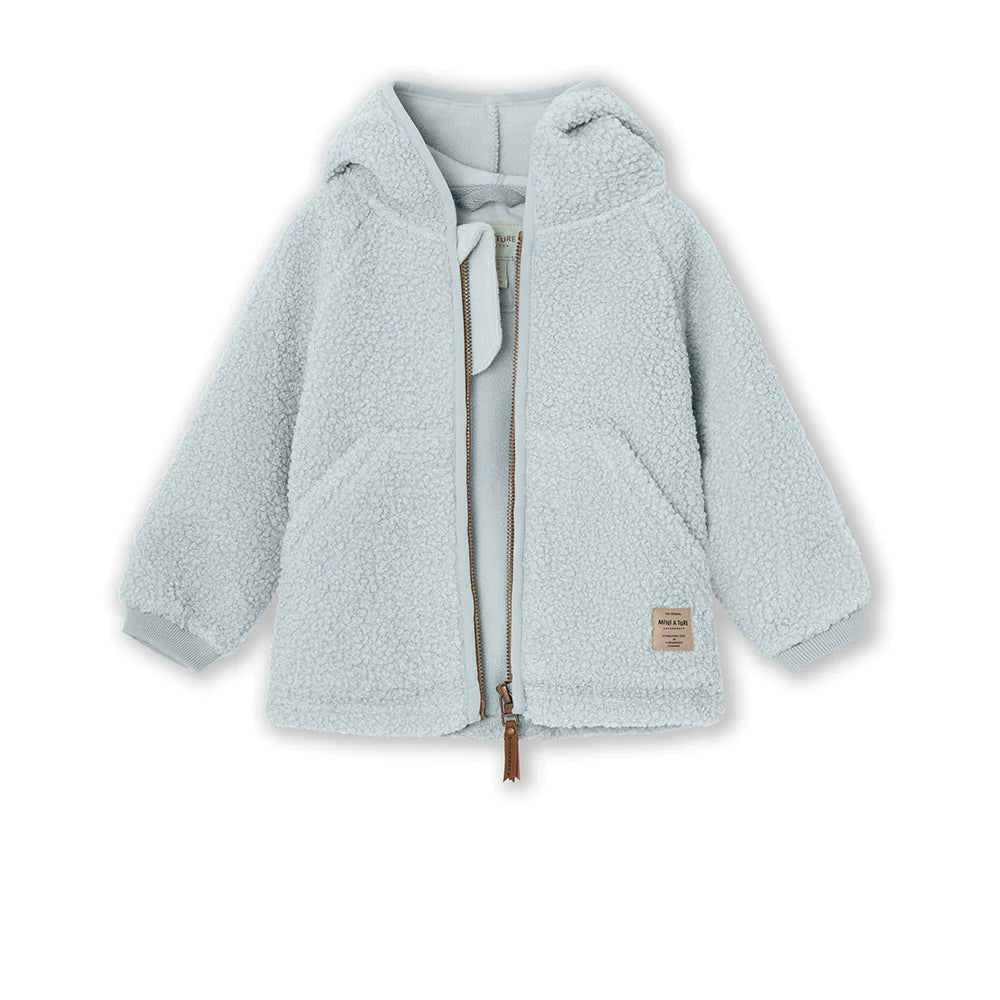 MINI A TURE MATLIFF TEDDYFLEECE JACKET. GRS Pearl blue - MATLIFF5145 - Lille Univers