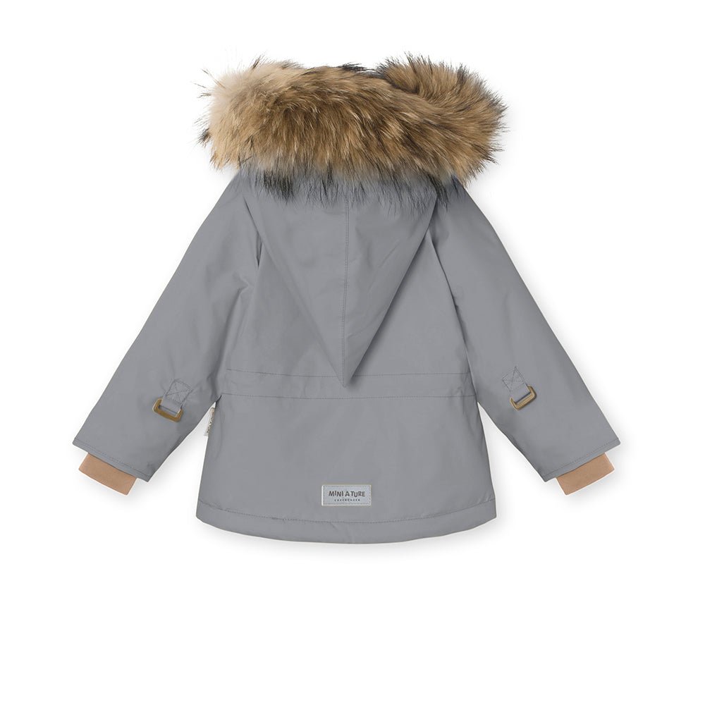 MINI A TURE MATWANG FLEECE LINED WINTER JACKET FUR. GRS Monument blue - MATWANG7530 - Lille Univers