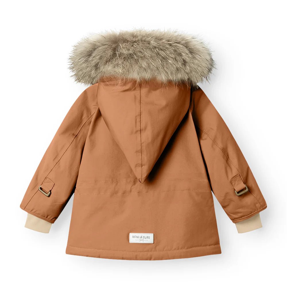 MINI A TURE MATWANG fleece lined winter jacket fur. GRS Pecan brown - 1243172700_Pecan brown - 1 - Lille Univers