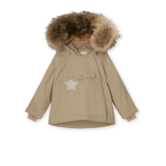 MINI A TURE MATWANG FLEECE LINED WINTER JACKET FUR. GRS Savannah tan - MATWANG1330 - Lille Univers