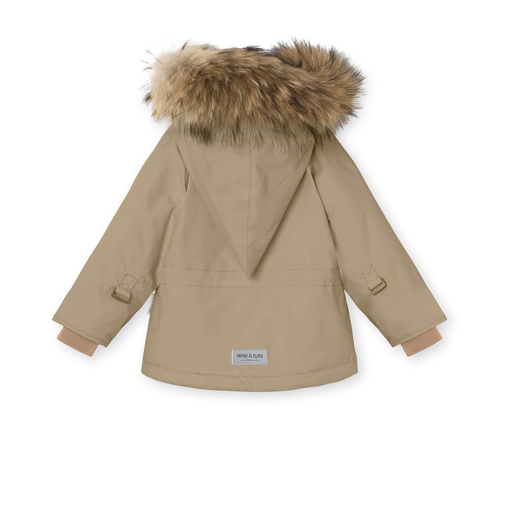 MINI A TURE MATWANG FLEECE LINED WINTER JACKET FUR. GRS Savannah tan - MATWANG1330 - Lille Univers
