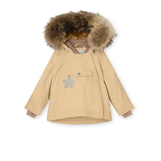 MINI A TURE MATWANG FLEECE LINED WINTER JACKET FUR. GRS Semolina sand - MATWANG1161 - Lille Univers
