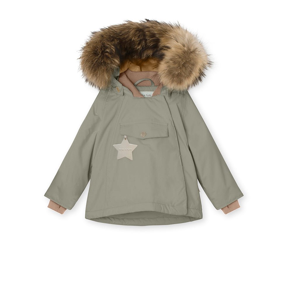 MINI A TURE MATWANG FLEECE LINED WINTER JACKET FUR. GRS VERT - MATWANG7530 - Lille Univers