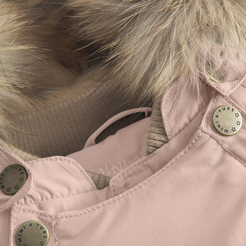 MINI A TURE MATWISTI fleece lined snowsuit fur. GRS - 1243178700_Adobe rose - 1 - Lille Univers