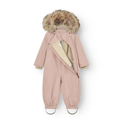 MINI A TURE MATWISTI fleece lined snowsuit fur. GRS - 1243178700_Adobe rose - 1 - Lille Univers