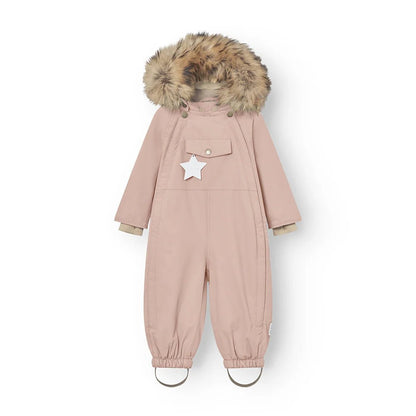 MINI A TURE MATWISTI fleece lined snowsuit fur. GRS - 1243178700_Adobe rose - 1 - Lille Univers