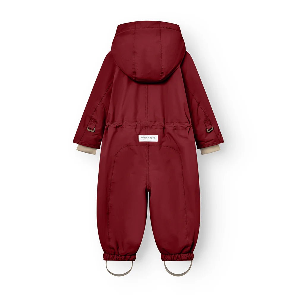 MINI A TURE MATWISTI fleece lined snowsuit. GRS - MATWISTI_Red merlot - 2 - Lille Univers