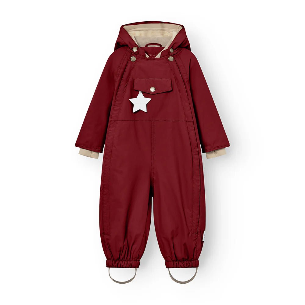 MINI A TURE MATWISTI fleece lined snowsuit. GRS - MATWISTI_Red merlot - 2 - Lille Univers