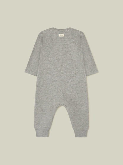 Organic Zoo Grey Melange CHOCOLATE Playsuit - GPLCH - 1 - Lille Univers