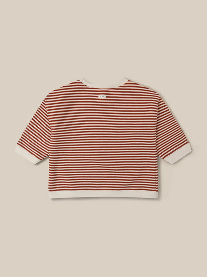 Organic Zoo Paprika Stripes Sweatshirt - 15PSTBSOZ - 1 - Lille Univers