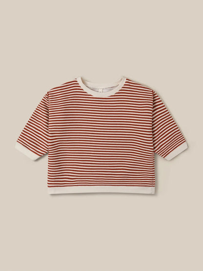 Organic Zoo Paprika Stripes Sweatshirt - 15PSTBSOZ - 1 - Lille Univers