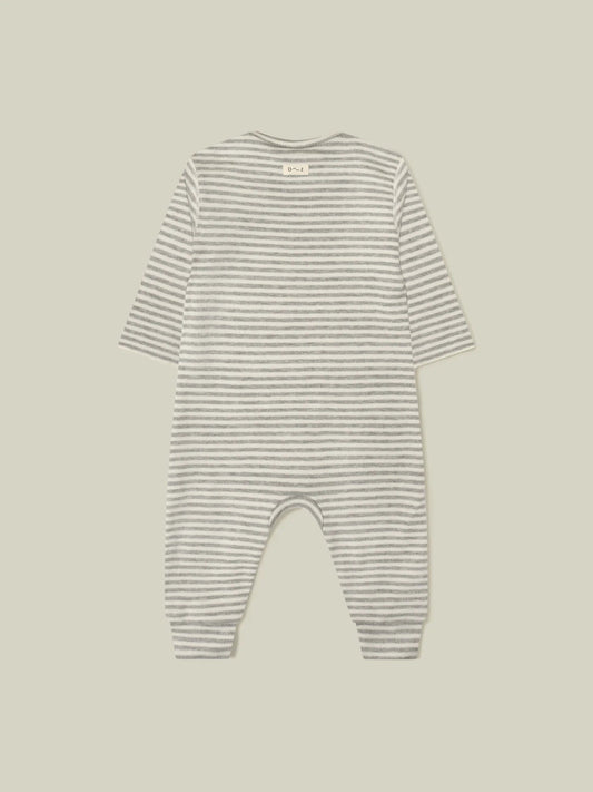 Organic Zoo Stripy BUNNY Playsuit - SBBU - 1 - Lille Univers