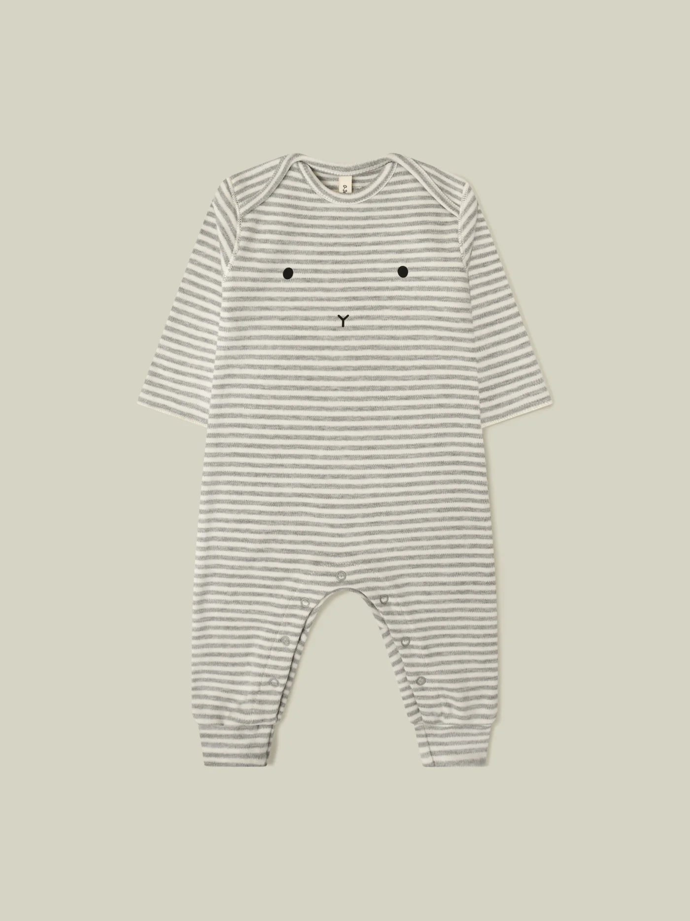 Organic Zoo Stripy BUNNY Playsuit - SPLBU - 1 - Lille Univers