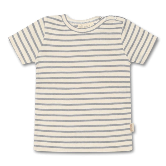 Petit Piao Organic Cotton Modal Striped Short Sleeve T-Shirt-PP305 - Lille Univers