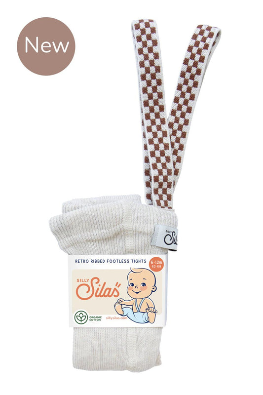 Silly Silas Footless Cream Blend Checked - FLCRCIN - 1 - Lille Univers