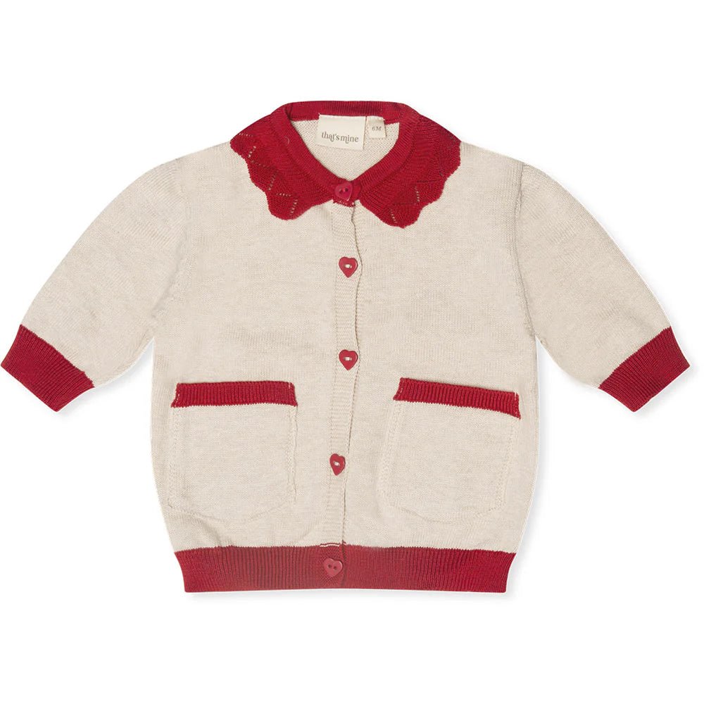 That's Mine Felizia cardigan - Oatmeal melange - 128721 - Lille Univers