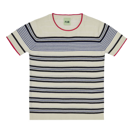 Fub Striped T-shirt, ecru/dark navy