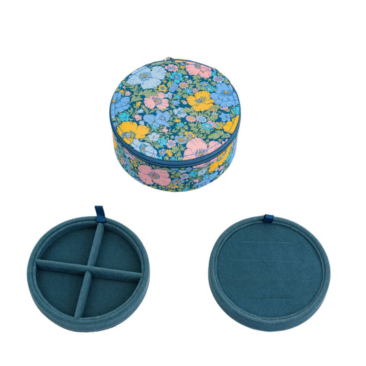 Bon Dep JEWELRY BOX ROUND MW LIBERTY MEADOW SONG BLUE- - Lille Univers