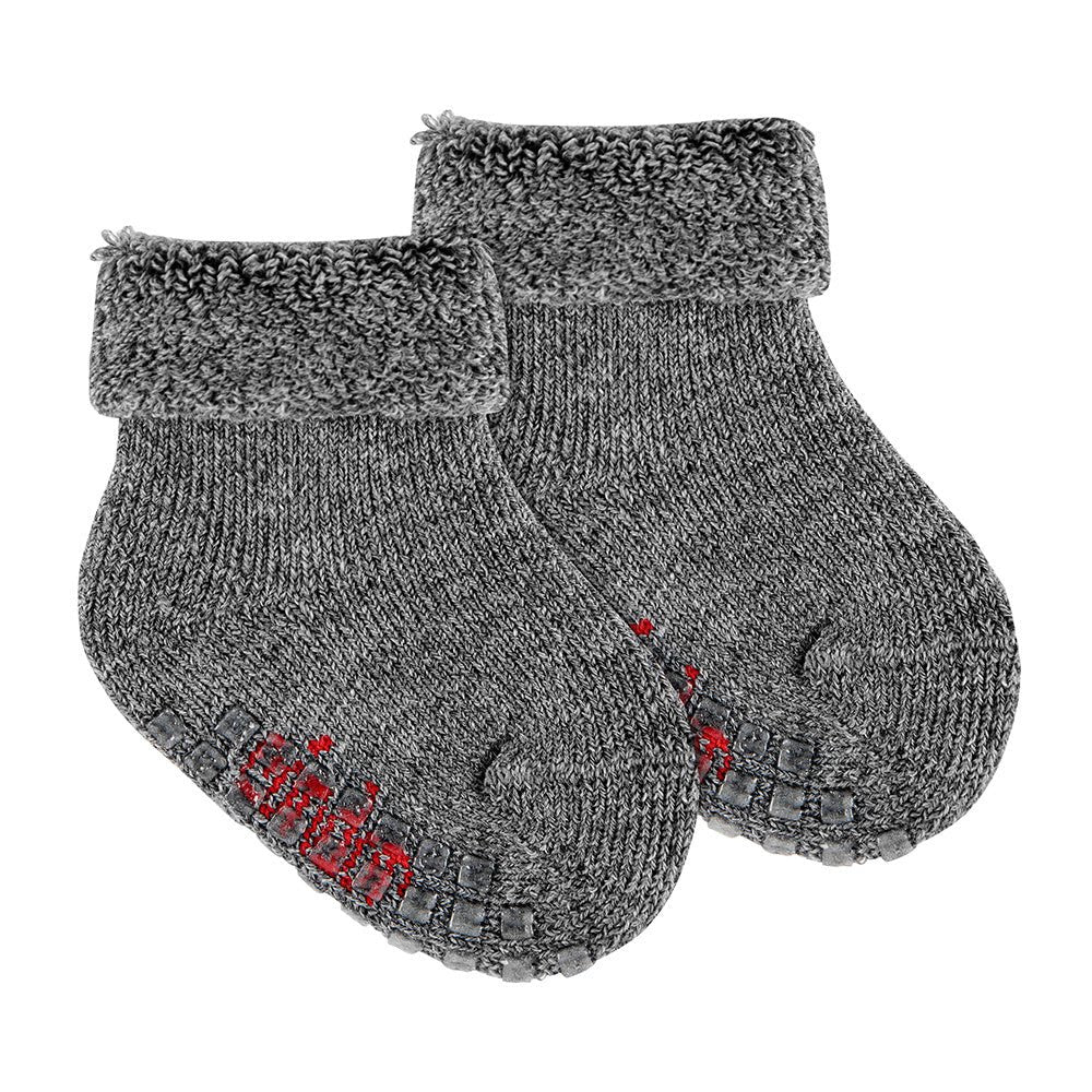 Condor Merino wool-lblend terry non-slip socks LIGHT GREY-12323_967 - Lille Univers