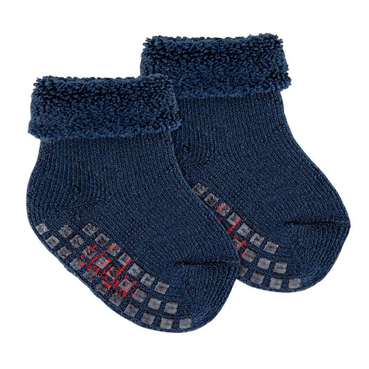 Condor Merino wool-lblend terry non-slip socks NAVY BLUE-12323_948 - Lille Univers