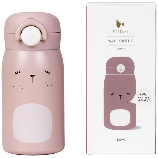 Fabelab WATER BOTTLE - BUNNY - SMALL - OLD ROSE- - Lille Univers