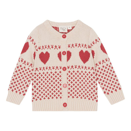 FLOESS BABETTE CARDIGAN - POPPY RED-F10137 - Lille Univers
